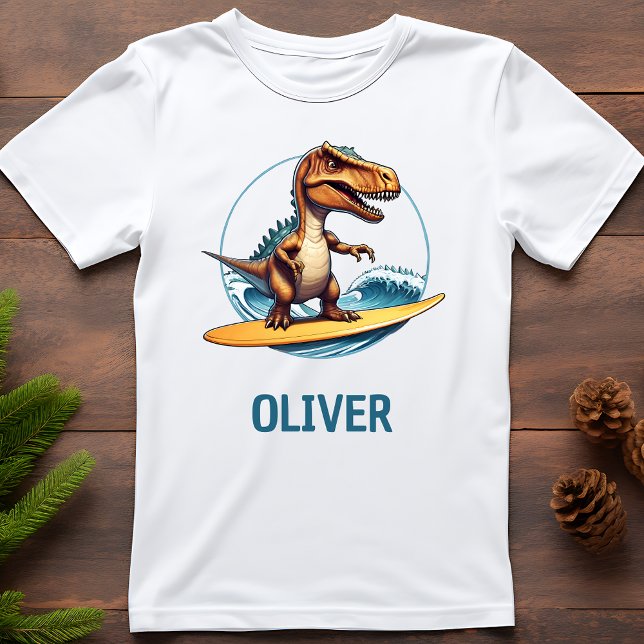 Camiseta Dinossauro Trex Surfista (Criador carregado)