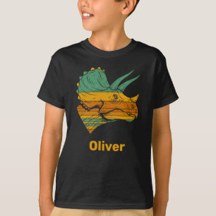 Camiseta Dinossauro Triceratops Retrô