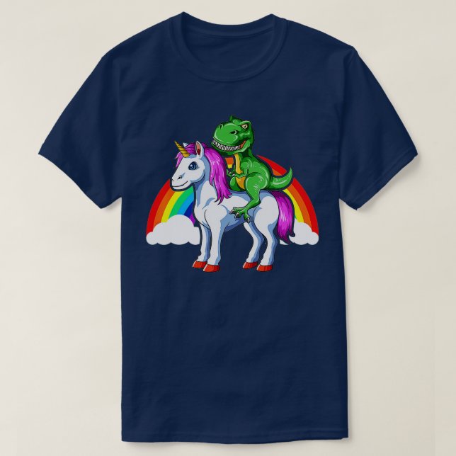 Camiseta Dinossauro Unicorn Dinossauro Andando Unicorn T Re (Frente do Design)