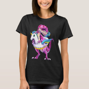 Camiseta Dinossauro Unicorn Festa de Piscina Inata Summer K