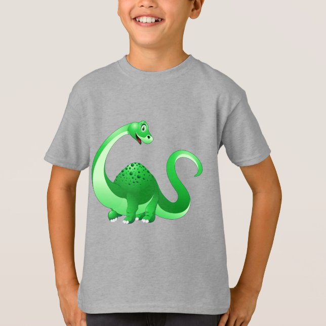 Camiseta Dinossauro verde animado (Frente)