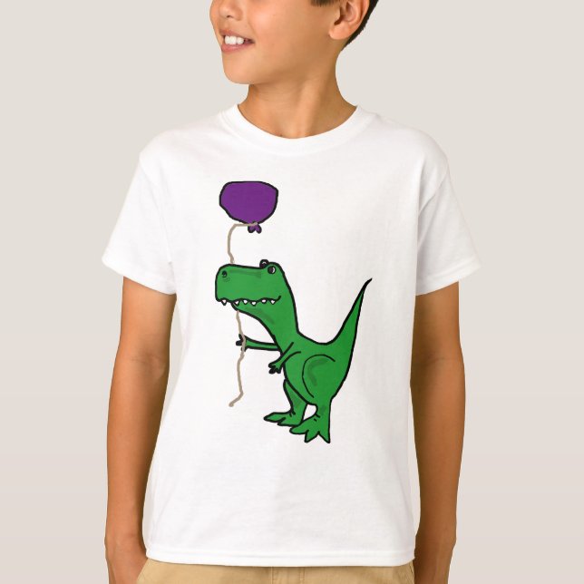 Camiseta Dinossauro verde engraçado de Trex que guardara o (Frente)