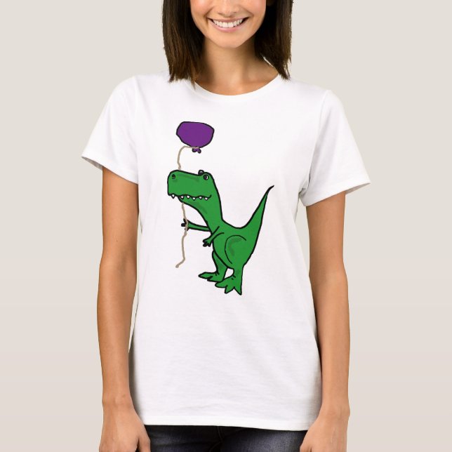 Camiseta Dinossauro verde engraçado de Trex que guardara o (Frente)