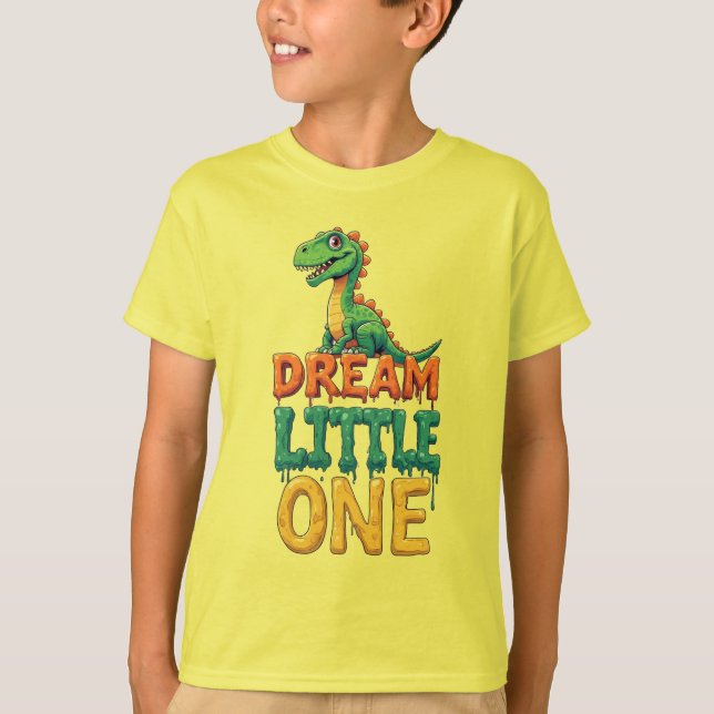 Camiseta Dinossauro Verde Fofo (Frente)