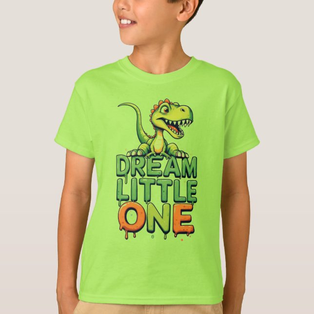 Camiseta Dinossauro Verde Fofo (Frente)