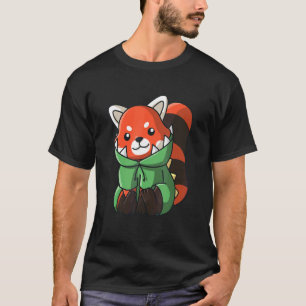 Camiseta Dinossauro Vermelho Panda Figurino Meninas Meninas
