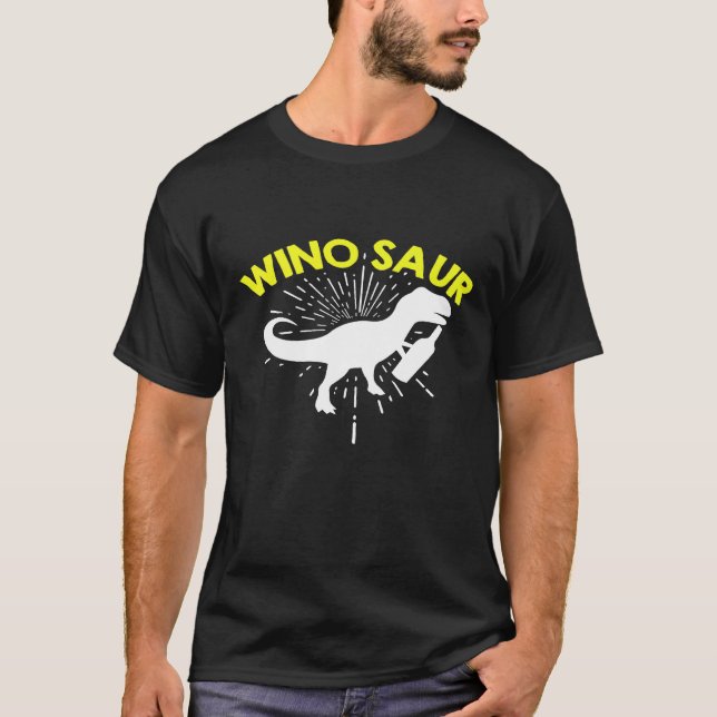 Camiseta Dinossauro Vinho Rex Winosaur (Frente)