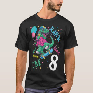 Camiseta Dinossauro Voando Com Balões Rawar Roar Aniversári