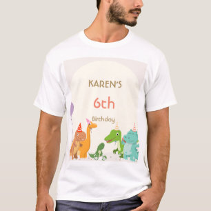 Camiseta Dinossauro Whimsical Princesa Birthday