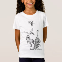 Dinossauros Aquarela Crianças Brincam e Rugem