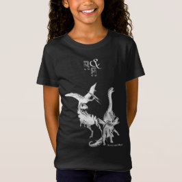 Camiseta Dinossauros Aquarela Crianças Brincam e Rugem