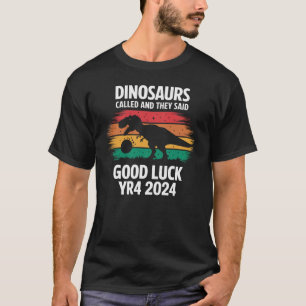 Camiseta Dinossauros Chamados Asteroides Engraçados 2024 YR
