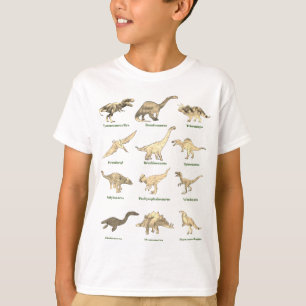 Camiseta Dinossauros com nomes Padrão