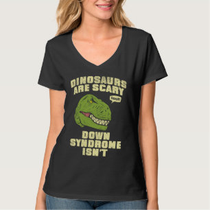Camiseta Dinossauros com Síndrome de Down são Assustadores 