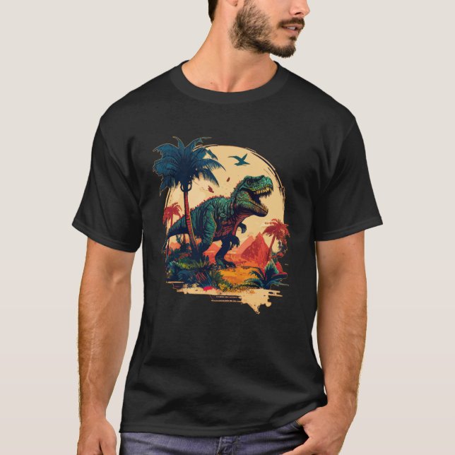 Camiseta Dinossauros Cretáceos Pré-Históricos Jurássicos Ti (Frente)