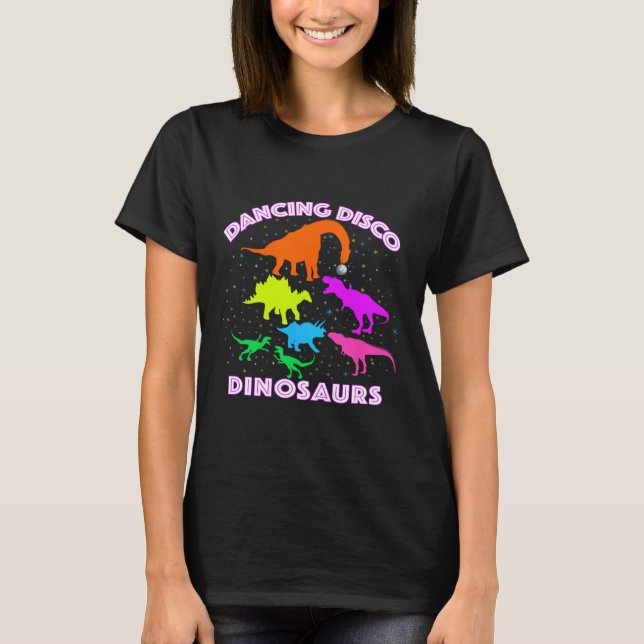 Camiseta Dinossauros Dançarinos Disco Provem Professores In (Frente)