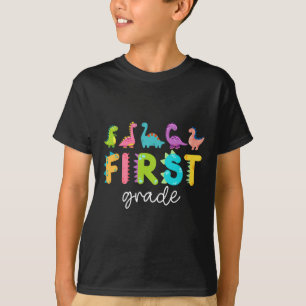Camiseta Dinossauros De Primeiro Grau De Volta À Escola De