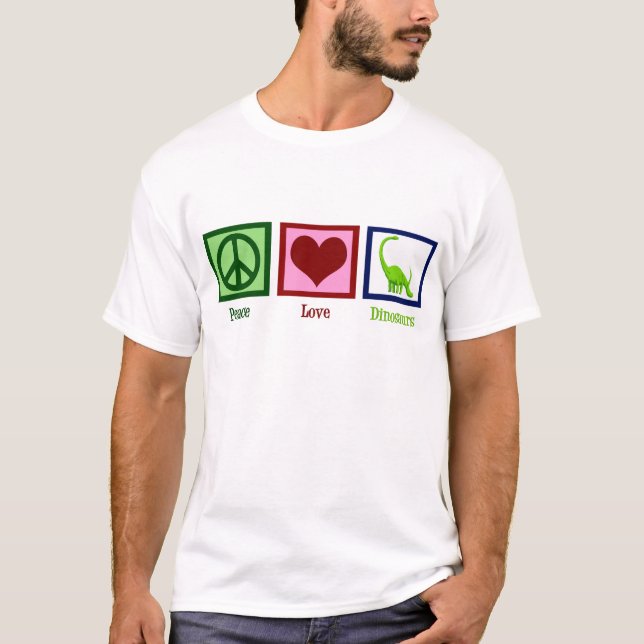 Camiseta Dinossauros do Peace Love (Frente)