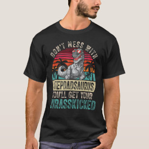 Camiseta Dinossauros do Stepdad Pai Retroativo Clo