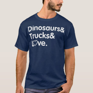 Camiseta Dinossauros e Caminhões e Dons de Amo Oferecem aos