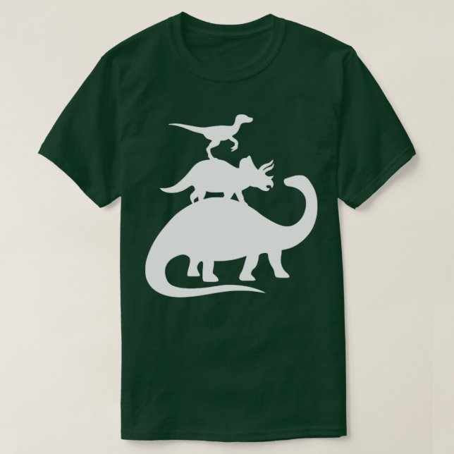 Camiseta Dinossauros Empilhados (Frente do Design)