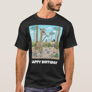Camiseta Dinossauros encontram a Idade da Pedra