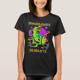 Camiseta Dinossauros Engraçados E Levantamento De Peso Halt