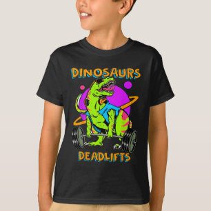 Camiseta Dinossauros Engraçados E Levantamento De Peso Halt