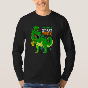 Camiseta Dinossauros Engraçados Rex Day Kids Saint Patrick
