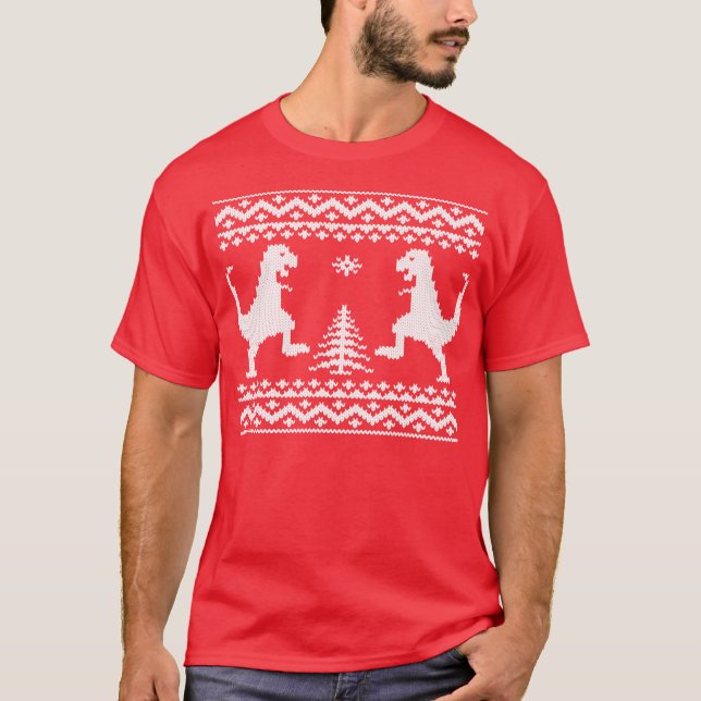 Camiseta Dinossauros feios do Natal (Frente)