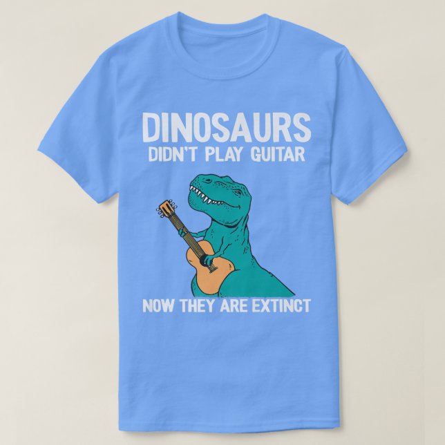 Camiseta Dinossauros Não Tocavam Violão Agora São Etinct Gu (Frente do Design)