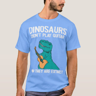 Camiseta Dinossauros Não Tocavam Violão Agora São Etinct Gu