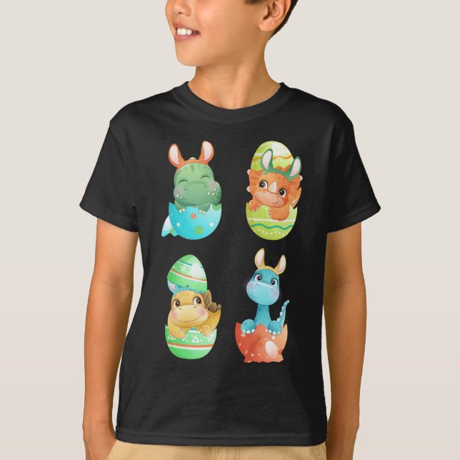 Camiseta Dinossauros Nascem De Ovos De Páscoa (Frente)