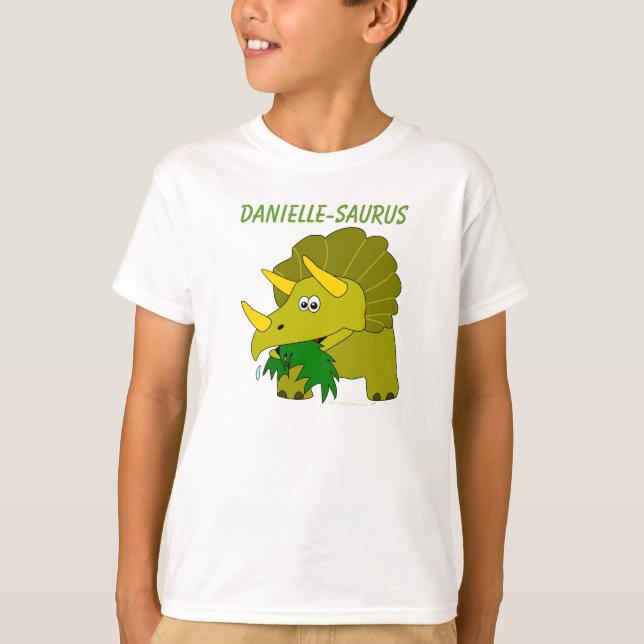 Camiseta Dinossauros para o Triceratops conhecido feito sob (Frente)