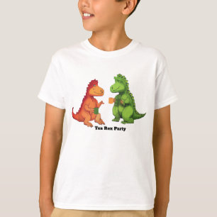 Camiseta Dinossauros T-Rex Chá Rex Festa Brincadeira de Pal