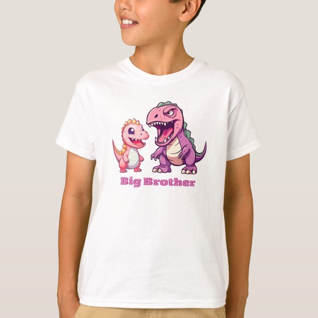 Camiseta Dinossauros T-Rex Grande Irmão Personalizado (Frente)