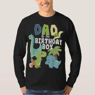 Camiseta Dinossauros Tema Pai De Aniversário Do Aniversário