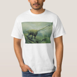 Camiseta Dinossauros Vintage, Brachiossauro Nadando no Ocea