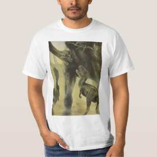 Camiseta Dinossauros Vintage, Torvossauro e Brachiossauro