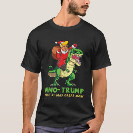 Camiseta Dinotrump Funny Trump Andando Dinossauro Natal Sa