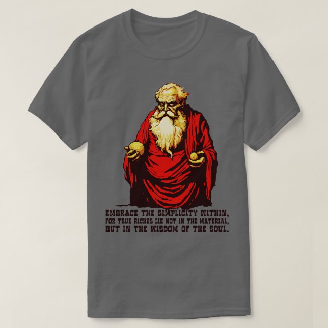 Camiseta Diogenes Filósofos Sabedoria sobre Simplicidade (Frente do Design)