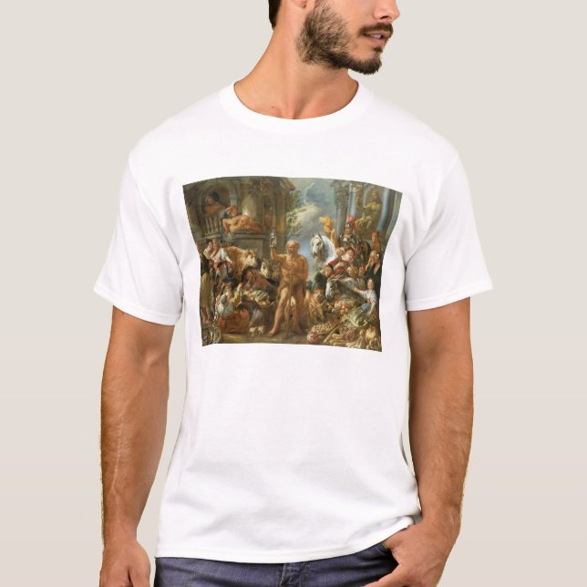 Camiseta Diogenes que procurara por um homem honesto, (Frente)