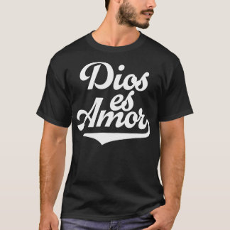 Camiseta Dios Es Amor Mensagem Católica Espanhola Go