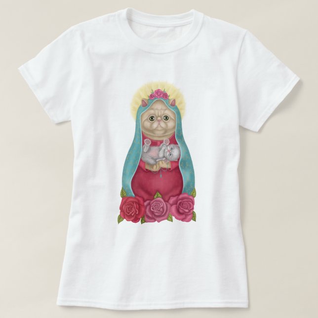 Camiseta Dios Meows T-Shirt (Frente do Design)
