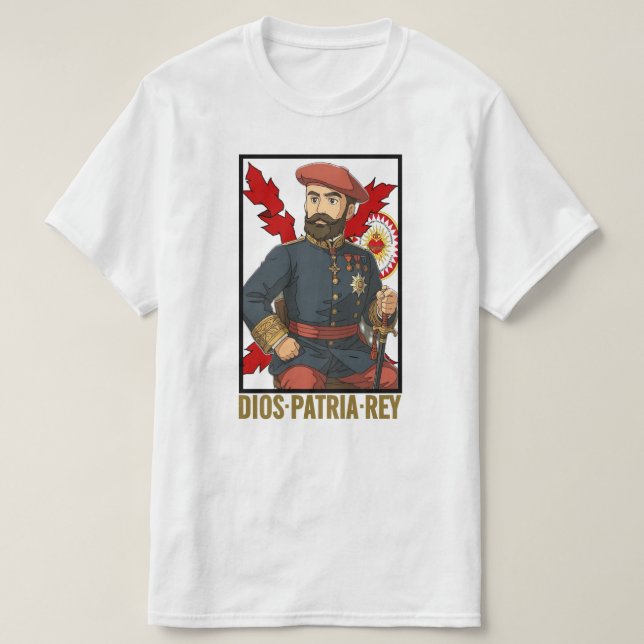 CAMISETA DIOS PATRIA REY (Frente do Design)