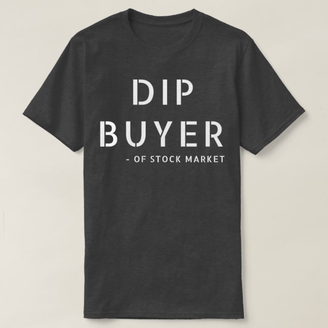 Camiseta Dip comprador do mercado bolsista negro e branco (Frente do Design)