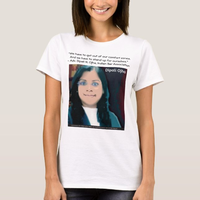 Camiseta Dipali Ojha Cotação T-Shirt por RoseWrite (Frente)