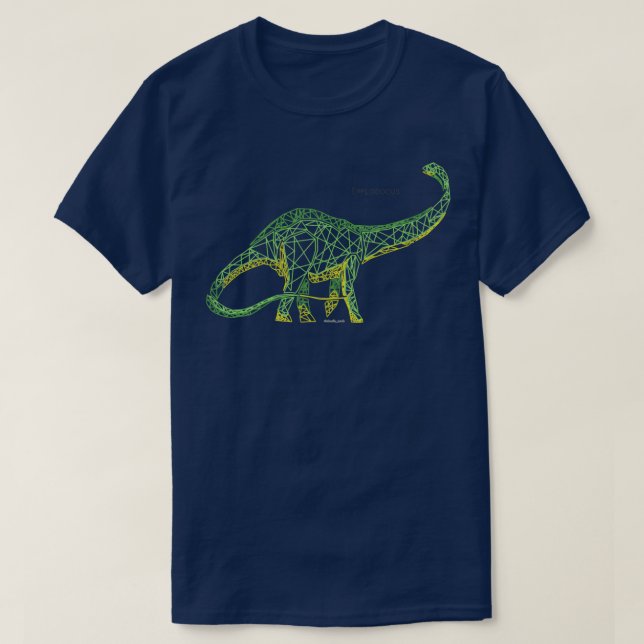 Camiseta Diplodocus Geométricos (Frente do Design)