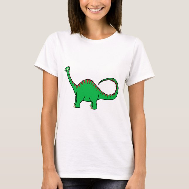 Camiseta Diplodocus verde (Frente)