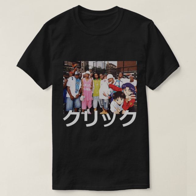 Camiseta Dipset x Evangelion x Clique em T-Shirt Essencial (Frente do Design)
